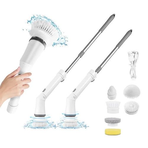 Electric Spin Scrubber Cordless Rechargeable Telescopic Cleaning Brush