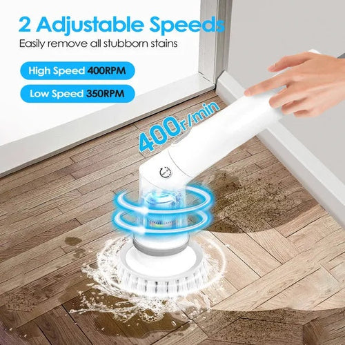 Electric Spin Scrubber Cordless Rechargeable Telescopic Cleaning Brush